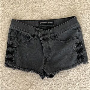 Women's Black Denim Shorts